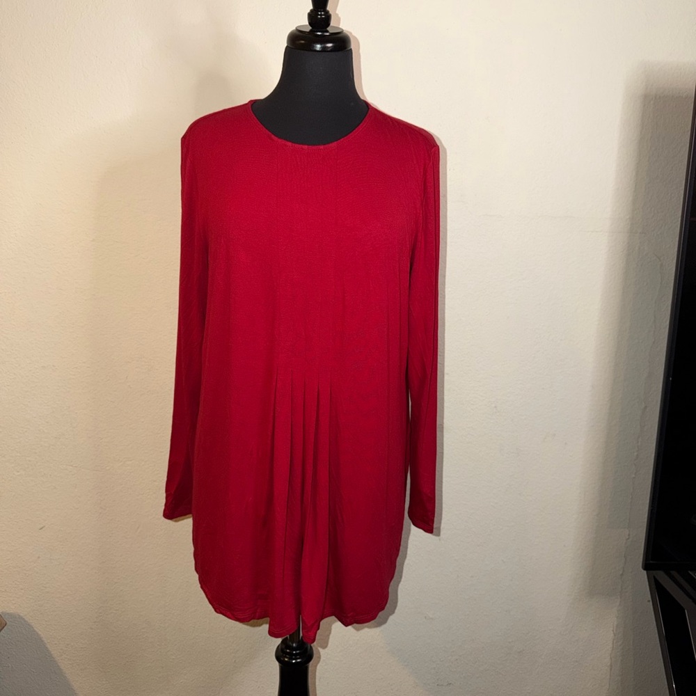 J. Jill Vibrant Red Tunic Top